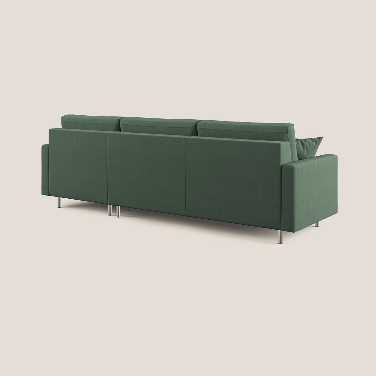 Megan divano letto angolare in microfibra smacchiabile T11 verde - divitt.sbs