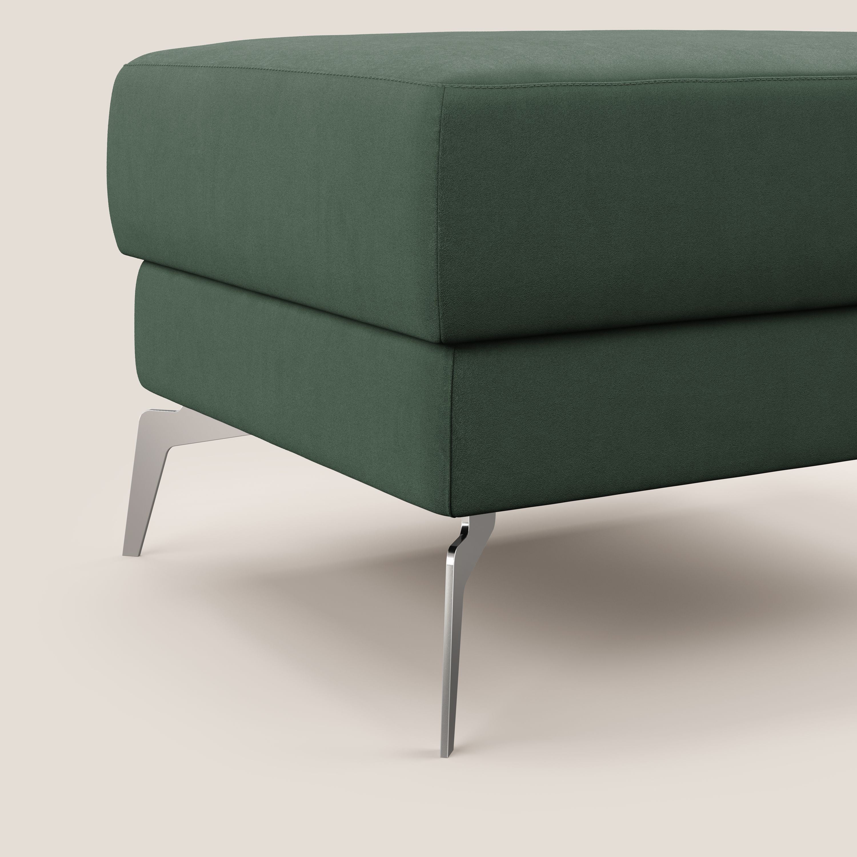 Star Pouf con piedini alti in microfibra impermeabile T11 verde - divitt.sbs