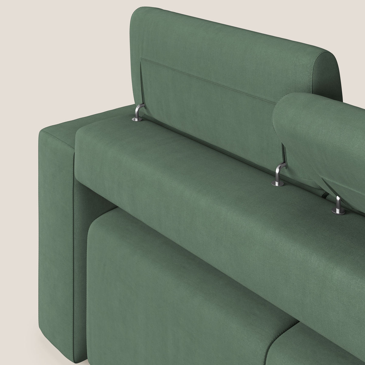 Orwell divano con 3 sedute estraibili in microfibra smacchiabile T11 verde - divitt.sbs