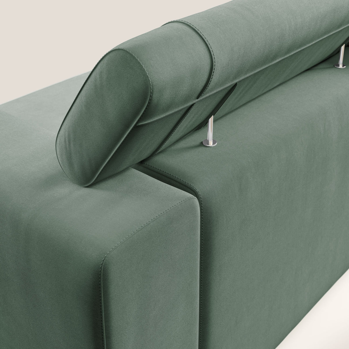 Vegas divano con poggiatesta reclinabili in microfibra smacchiabile T11 verde - divitt.sbs