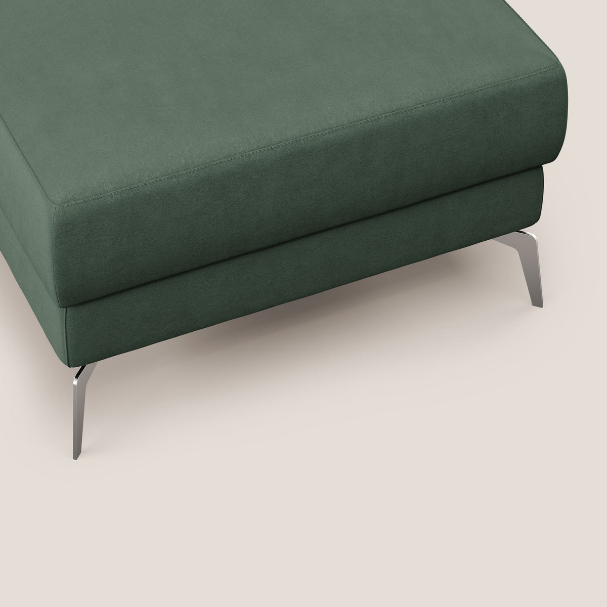 Star Pouf con piedini alti in microfibra impermeabile T11 verde - divitt.sbs