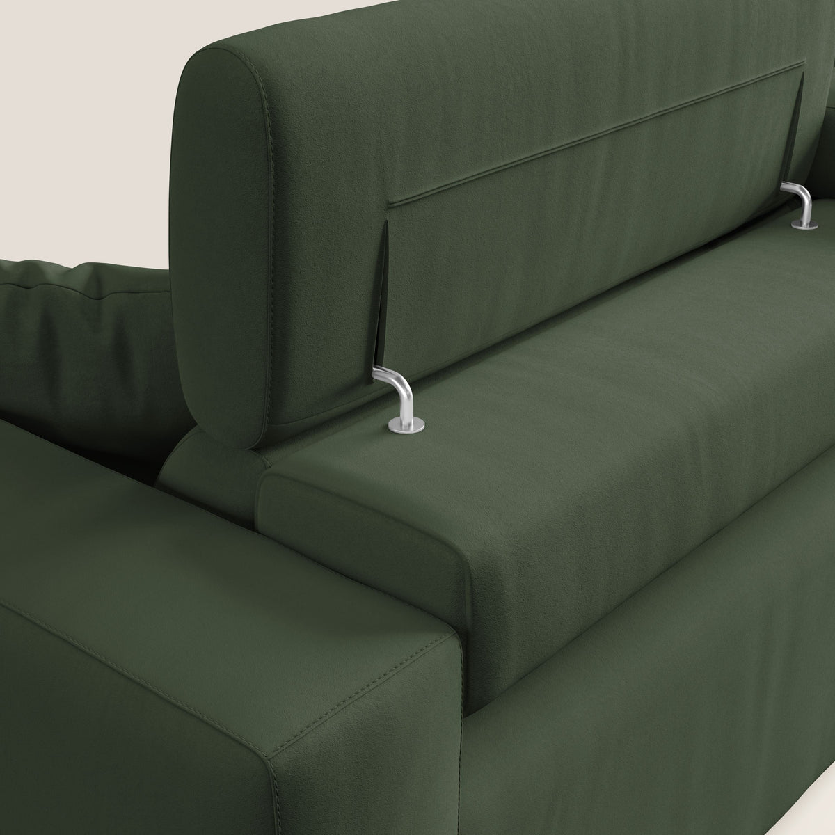 Orwell divano con seduta estraibile in microfibra smacchiabile T11 verde - divitt.sbs