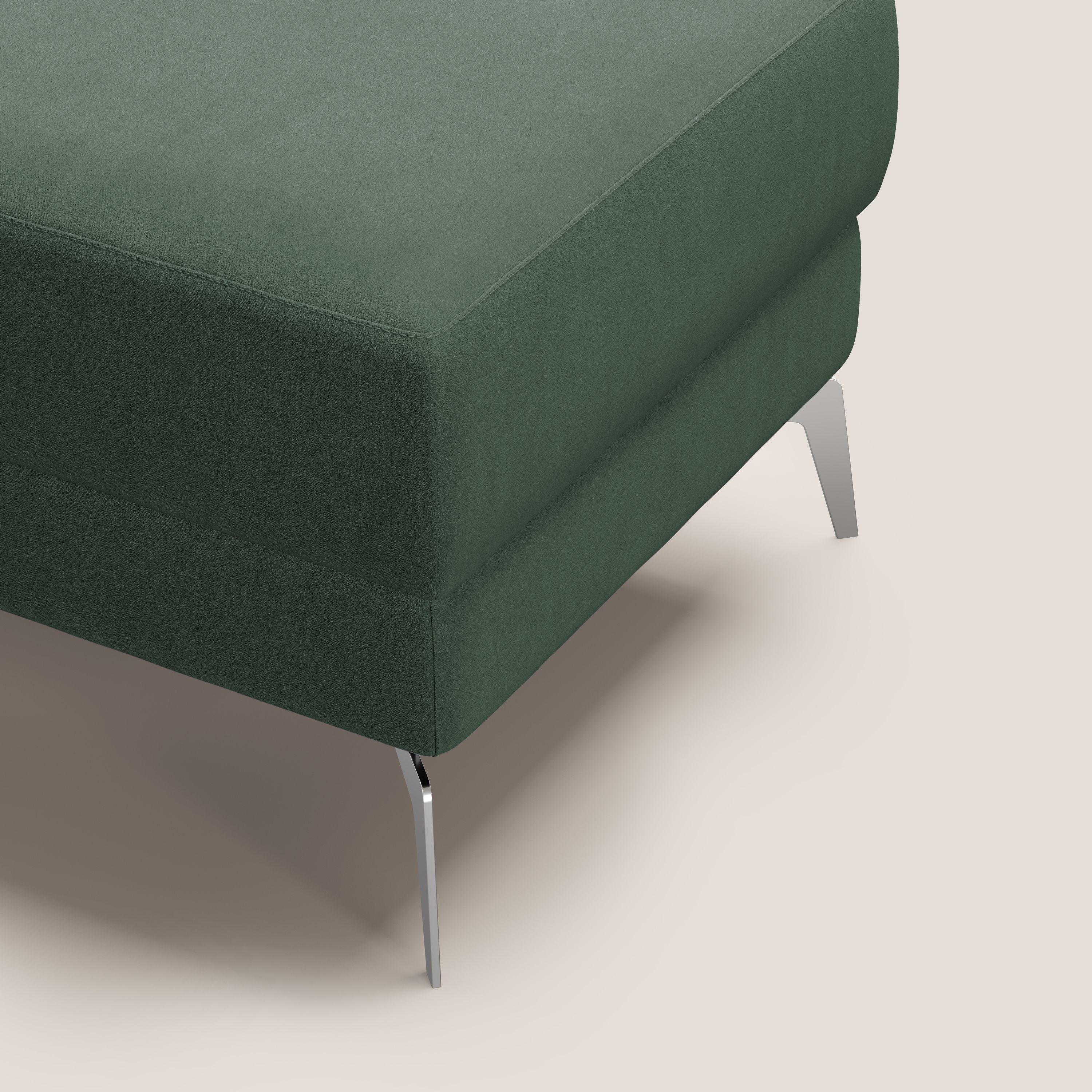 Star Pouf con piedini alti in microfibra impermeabile T11 verde - divitt.sbs