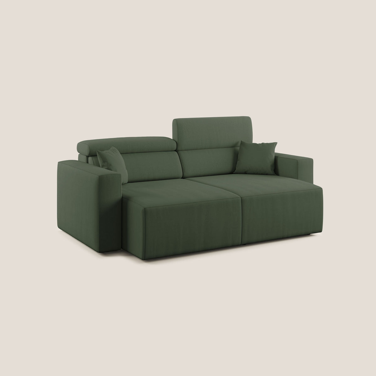 Orwell divano con seduta estraibile in microfibra smacchiabile T11 verde - divitt.sbs