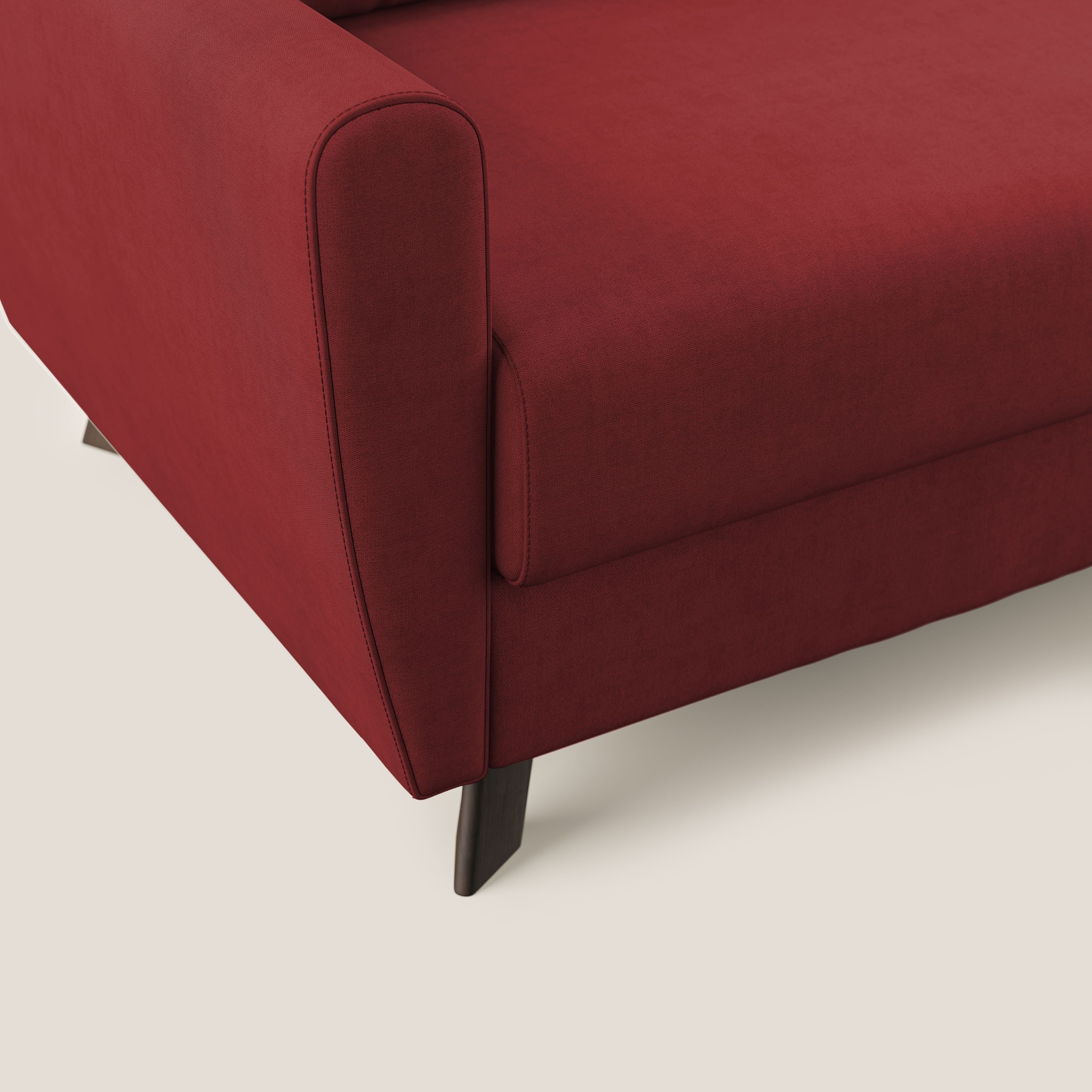 Callisto Divano letto matrimoniale in tessuto morbido impermeabile T02 rosso - divitt.sbs
