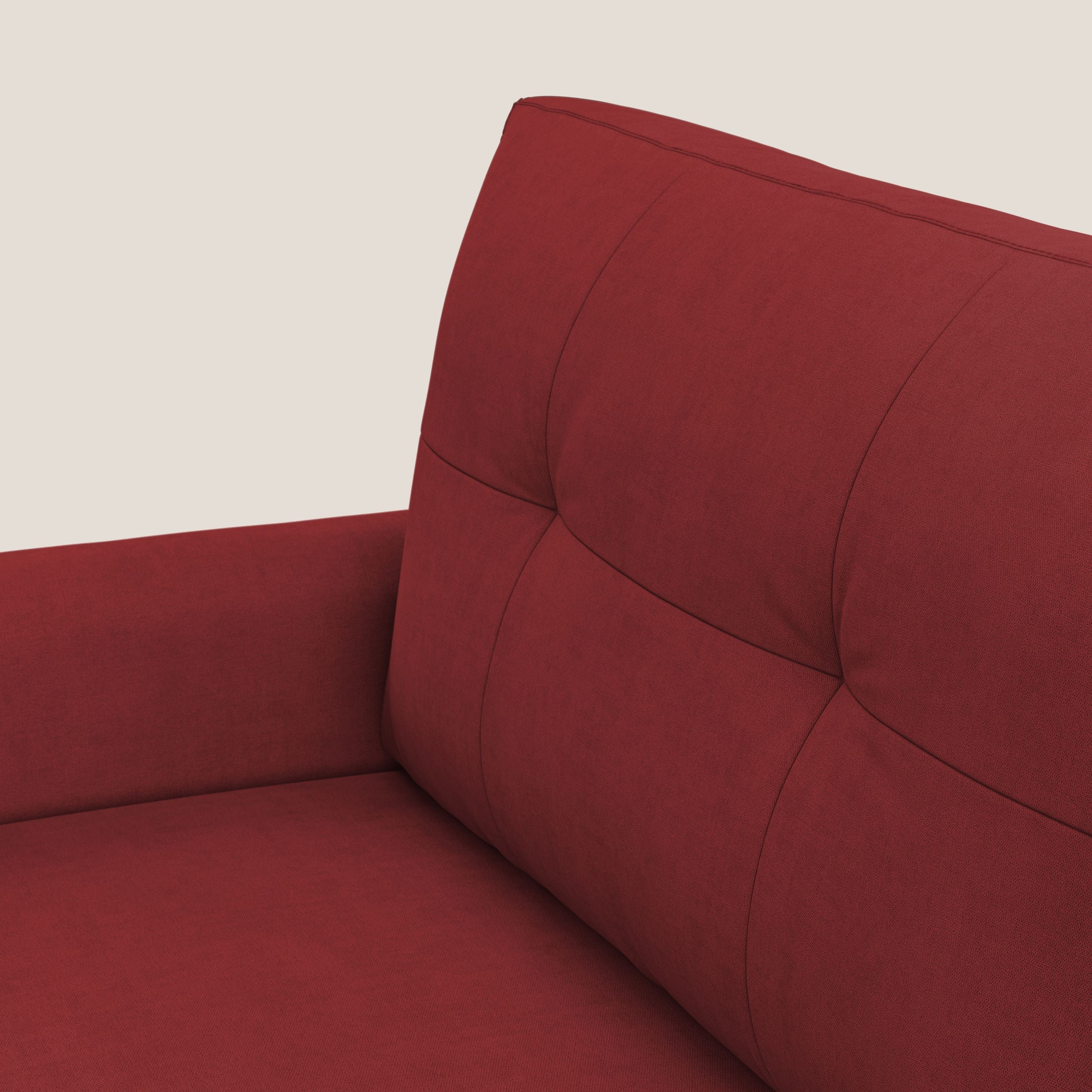 Callisto Divano letto matrimoniale in tessuto morbido impermeabile T02 rosso - divitt.sbs