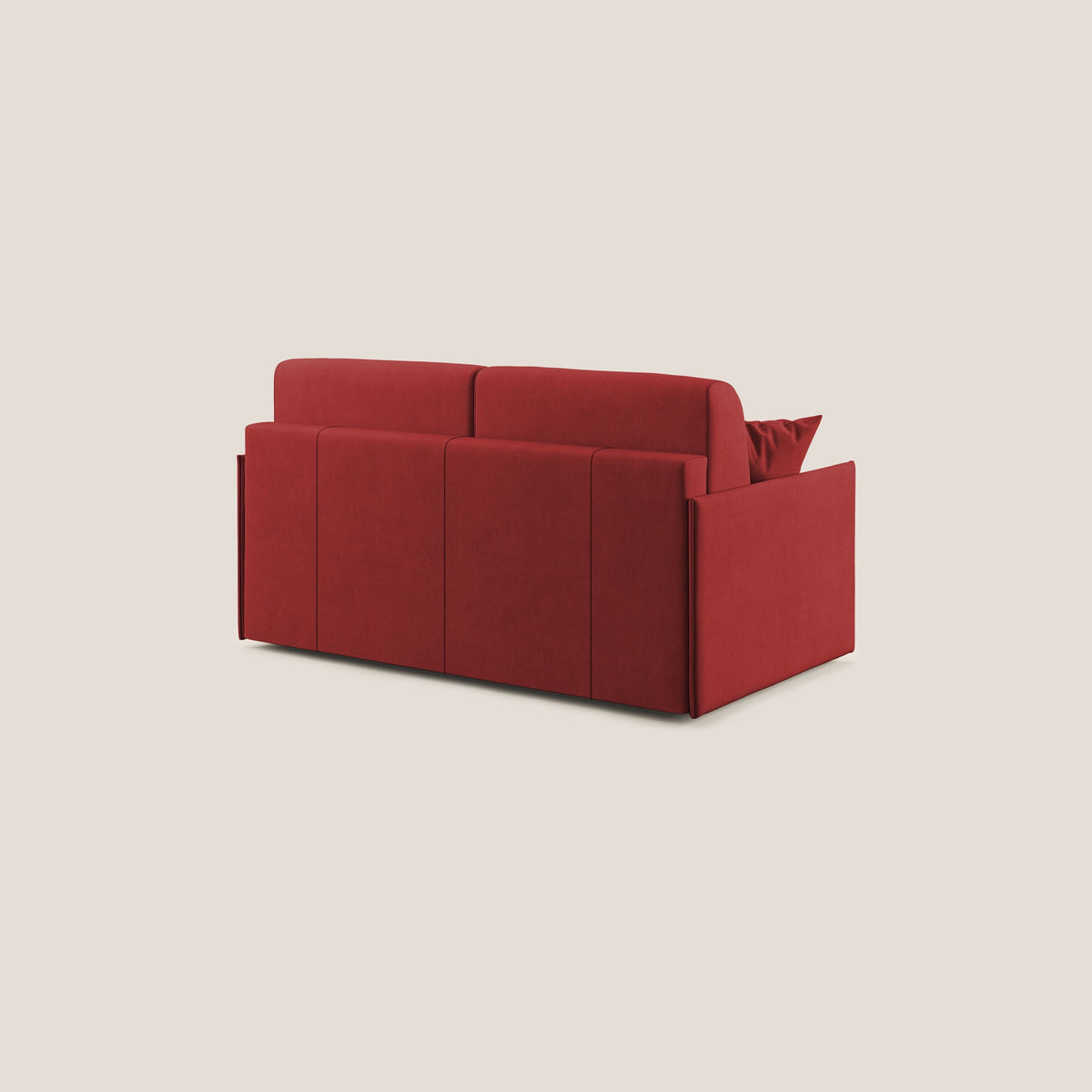 Evans Divano letto in morbido tessuto impermeabile T02 rosso - divitt.sbs