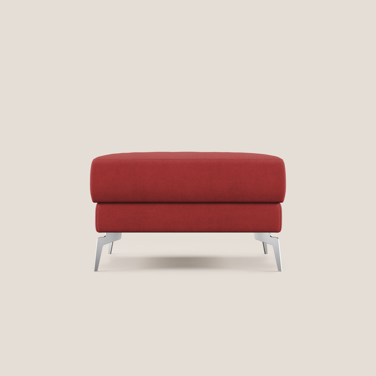 Star Pouf con piedini alti in tessuto impermeabile T02 rosso - divitt.sbs
