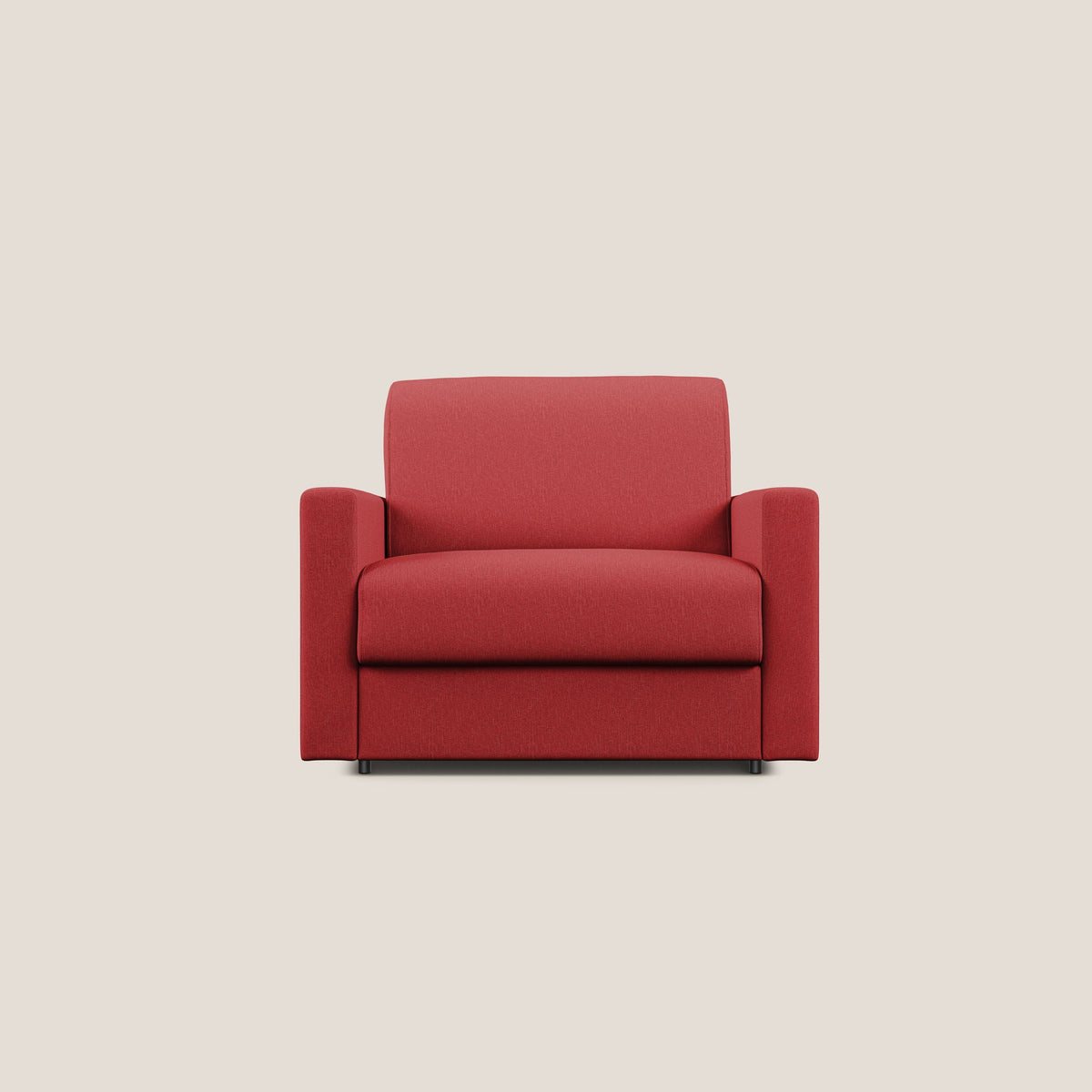 Chris poltrona letto in tessuto impermeabile T13 rosso - divitt.sbs