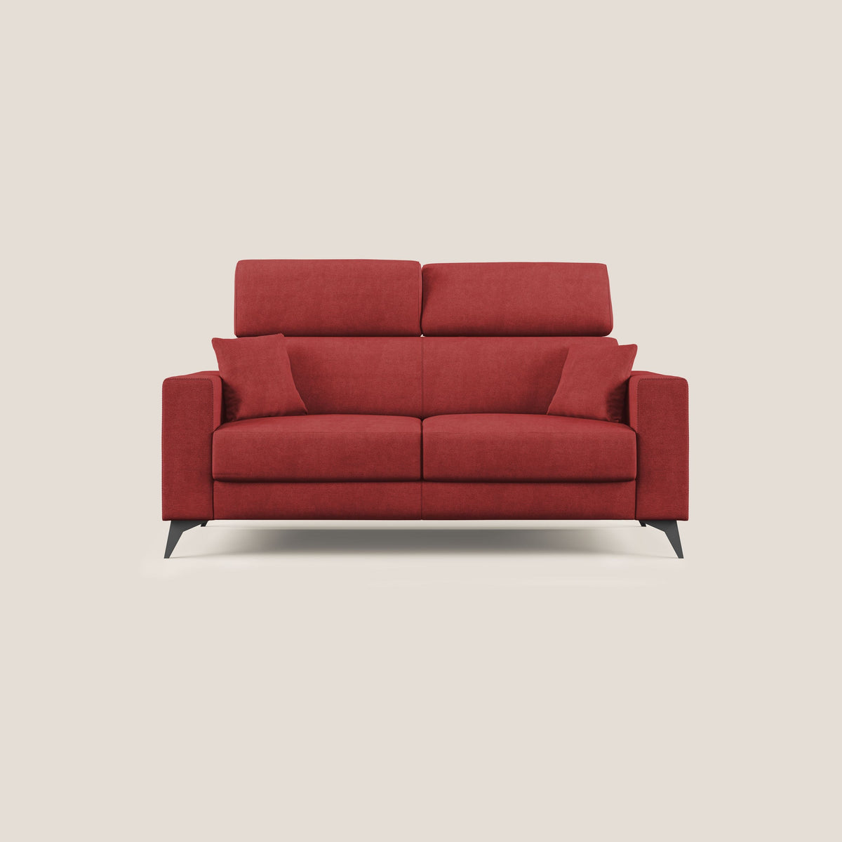 Pegaso divano letto con poggiatesta reclinabili e rivestimento T02 rosso - divitt.sbs
