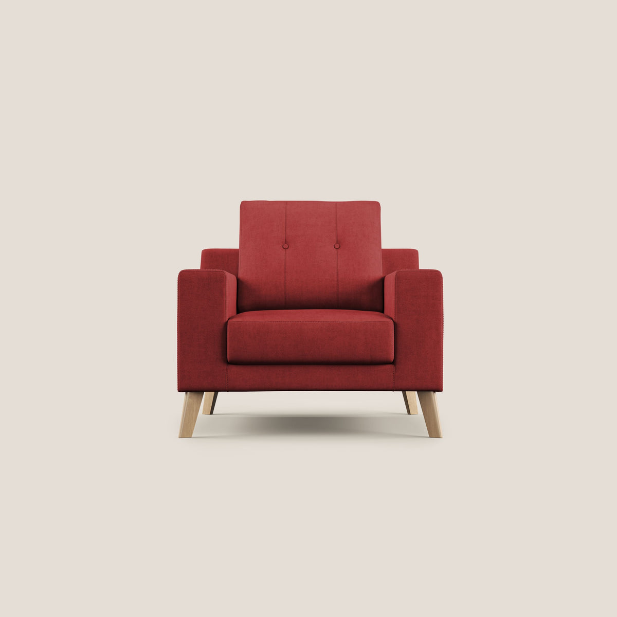 Danish poltroncina in tessuto morbido impermeabile T02 rosso - divitt.sbs