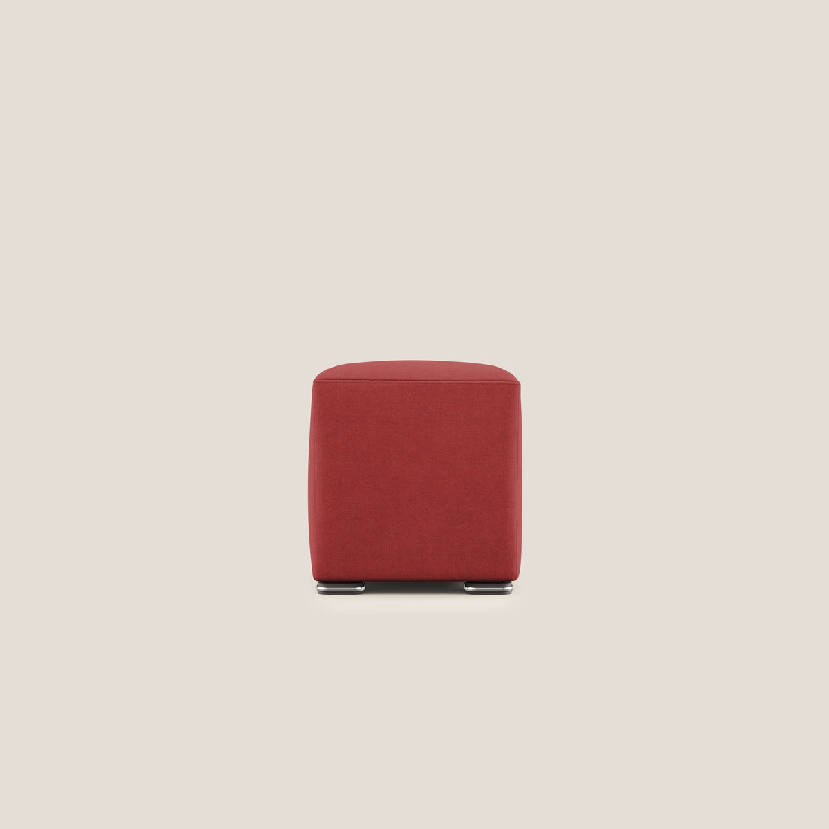Cube pouf in tessuto morbido impermeabile T02 rosso - divitt.sbs