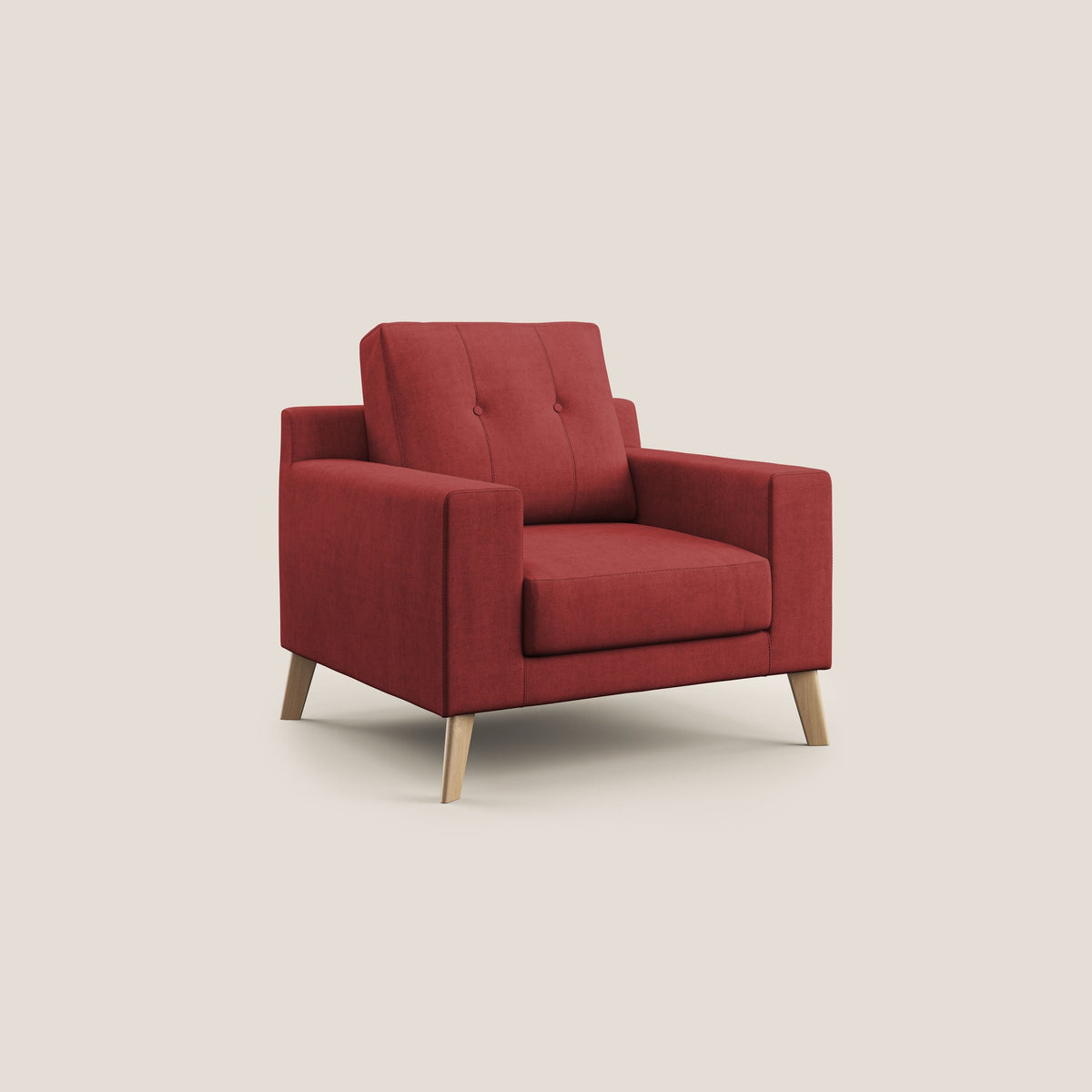 Danish poltroncina in tessuto morbido impermeabile T02 rosso - divitt.sbs