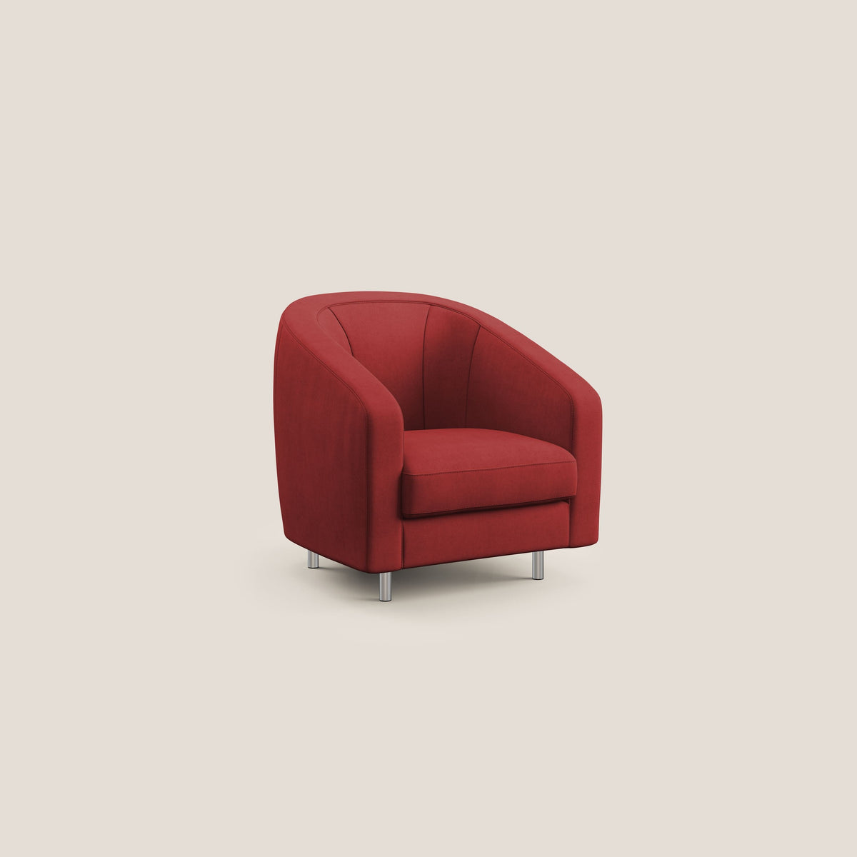 Sally Poltroncina in tessuto morbido impermeabile T02 rosso - divitt.sbs