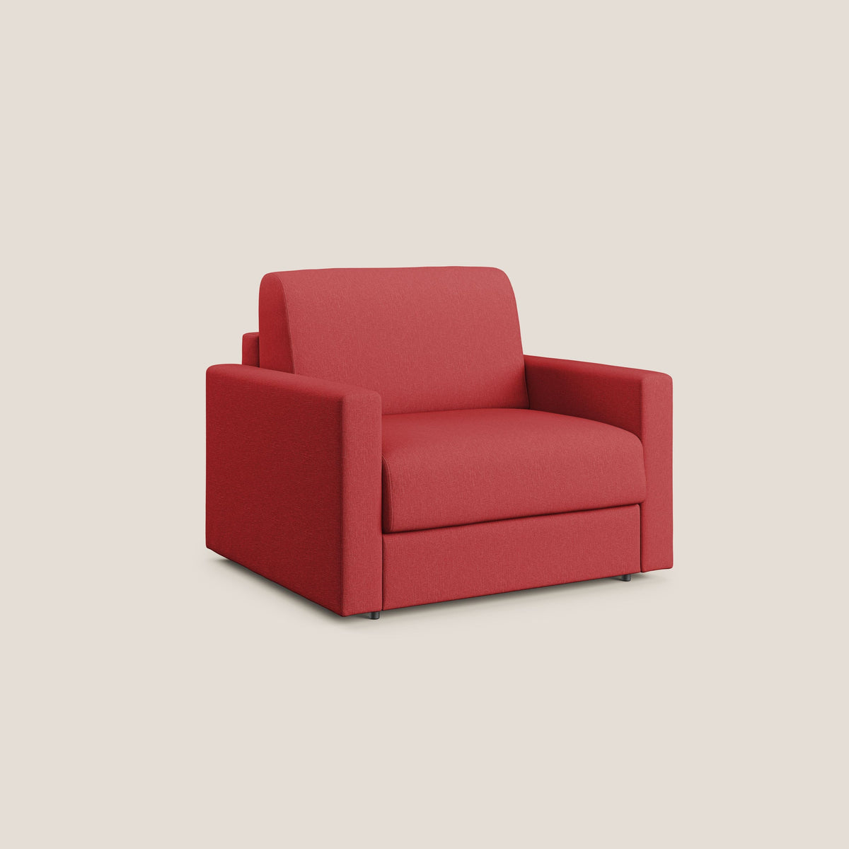 Chris poltrona letto in tessuto impermeabile T13 rosso - divitt.sbs