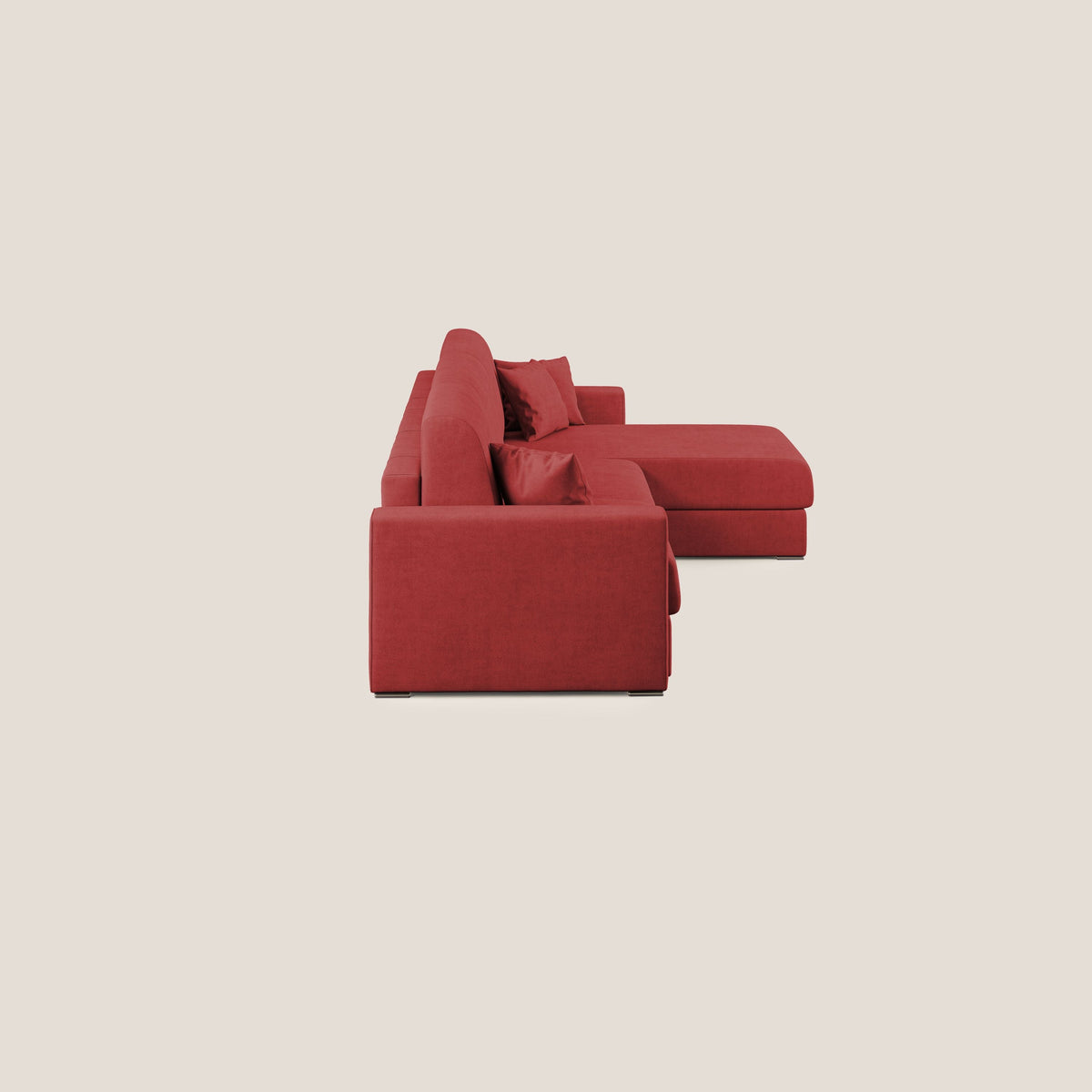 Best Divano letto angolare in tessuto impermeabile T02 rosso - divitt.sbs