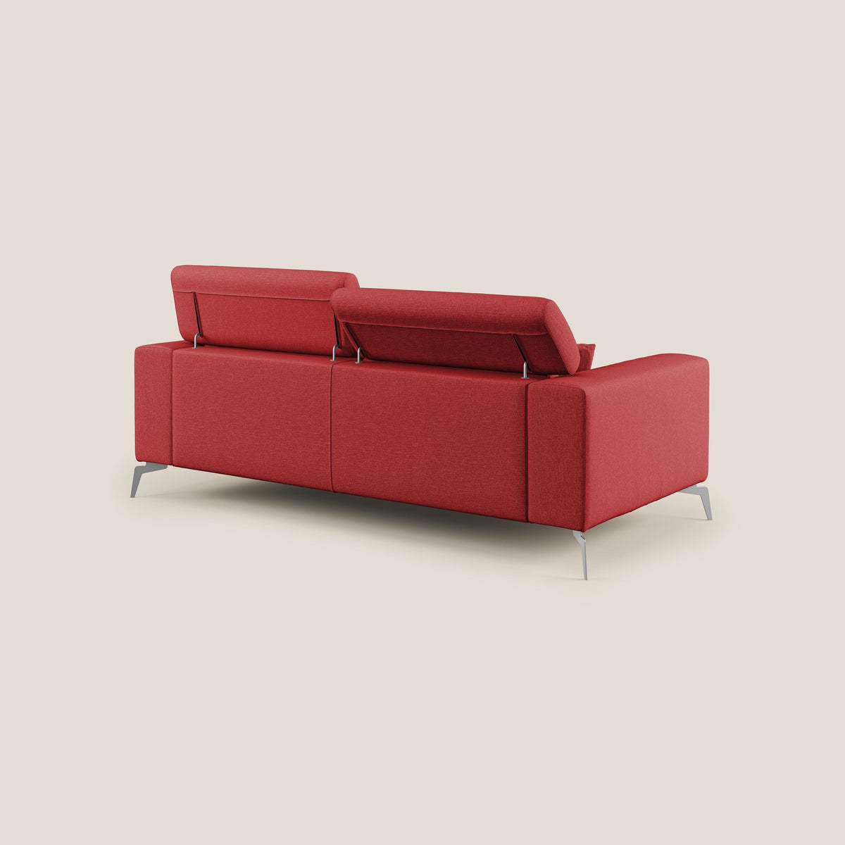 Blade Divano con poggiatesta reclinabili in tessuto impermeabile misto cotone T13 rosso - divitt.sbs