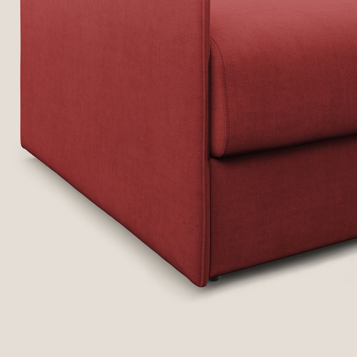 Evans poltrona letto in morbido tessuto impermeabile T02 rosso - divitt.sbs