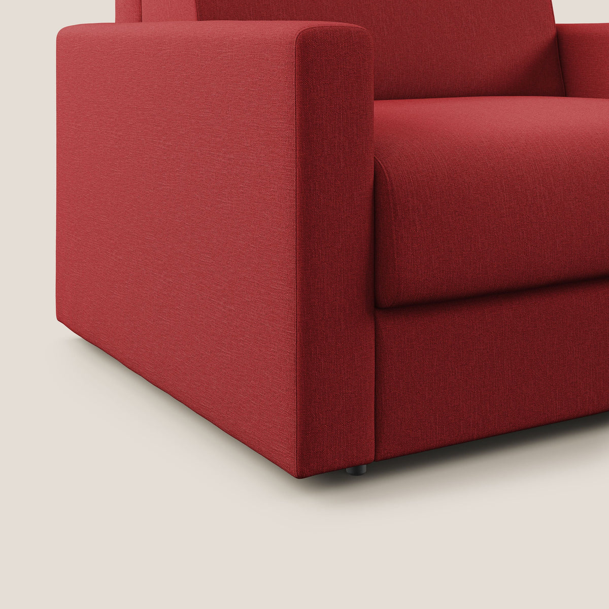 Chris poltrona letto in tessuto impermeabile T13 rosso - divitt.sbs