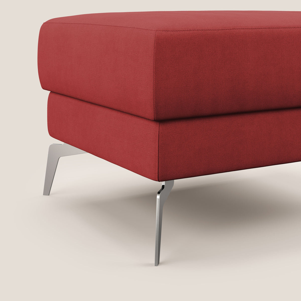 Star Pouf con piedini alti in tessuto impermeabile T02 rosso - divitt.sbs