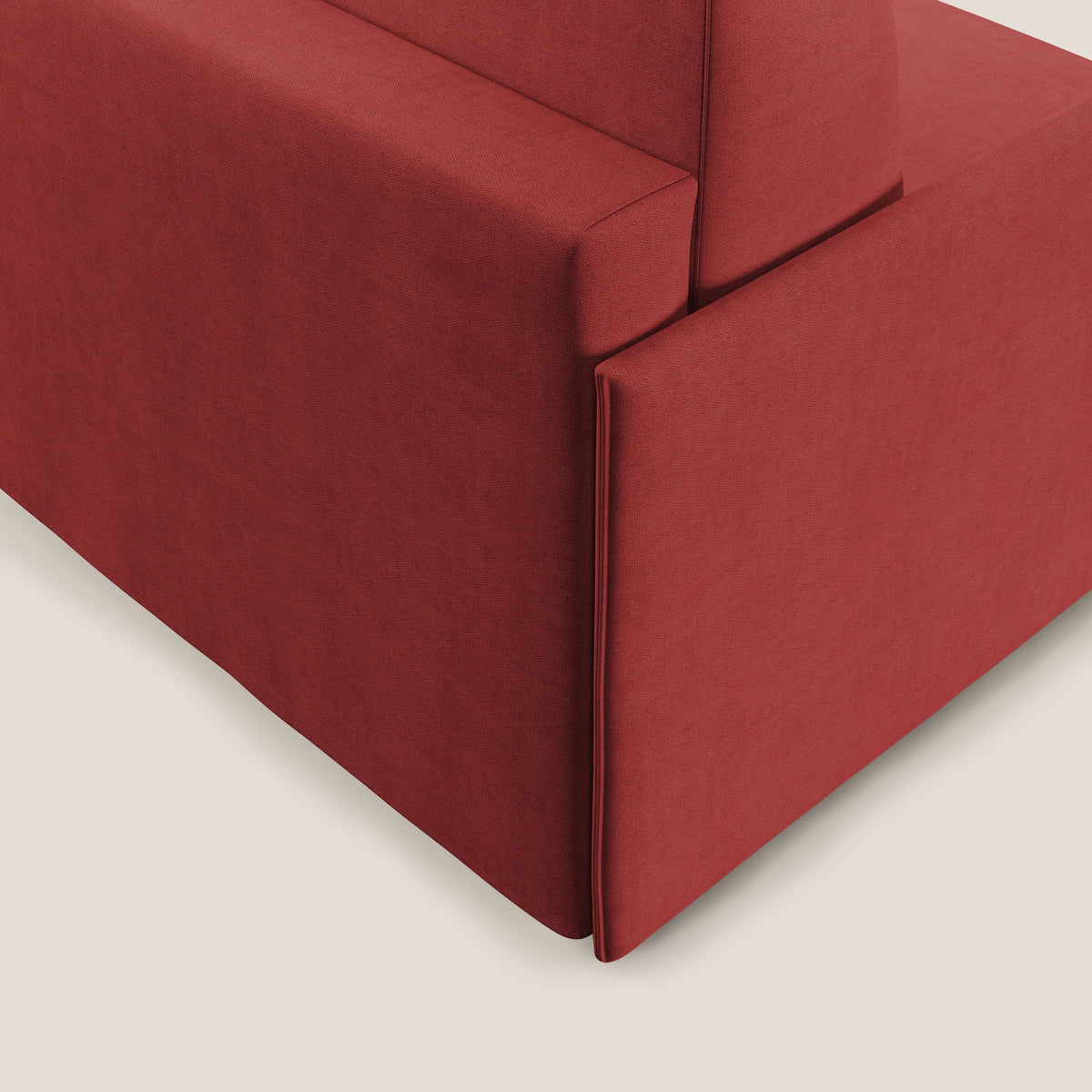 Evans poltrona letto in morbido tessuto impermeabile T02 rosso - divitt.sbs