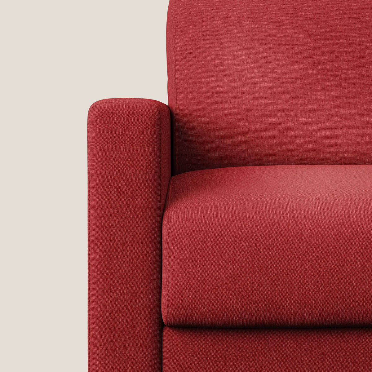 Chris poltrona letto in tessuto impermeabile T13 rosso - divitt.sbs