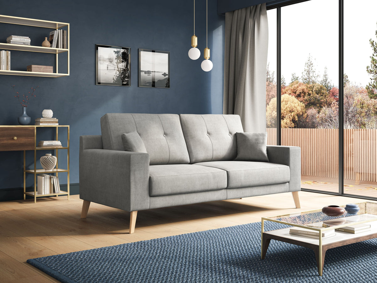 Danish divano moderno in tessuto morbido impermeabile T02 rosso - divitt.sbs