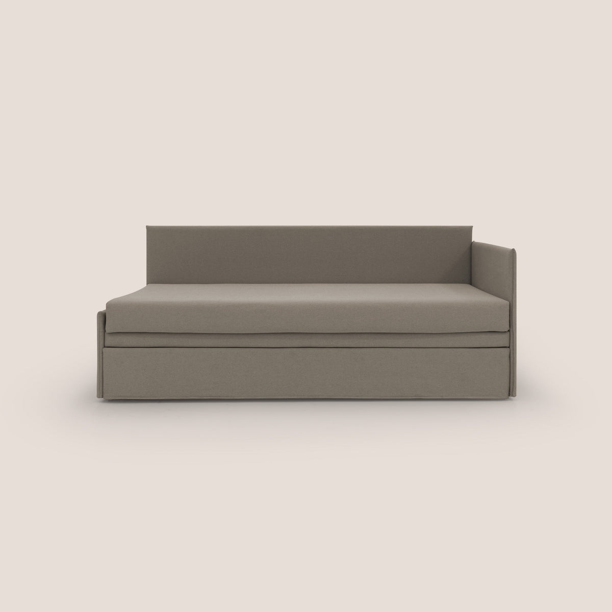 Durini Divano duplex con doppio letto in tessuto simil cotone impermeabile T13 tortora - divitt.sbs
