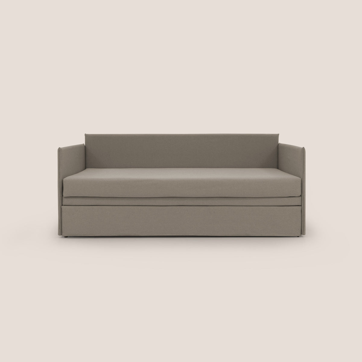 Brenta Divano duplex con doppio letto in tessuto simil cotone impermeabile T13 tortora - divitt.sbs