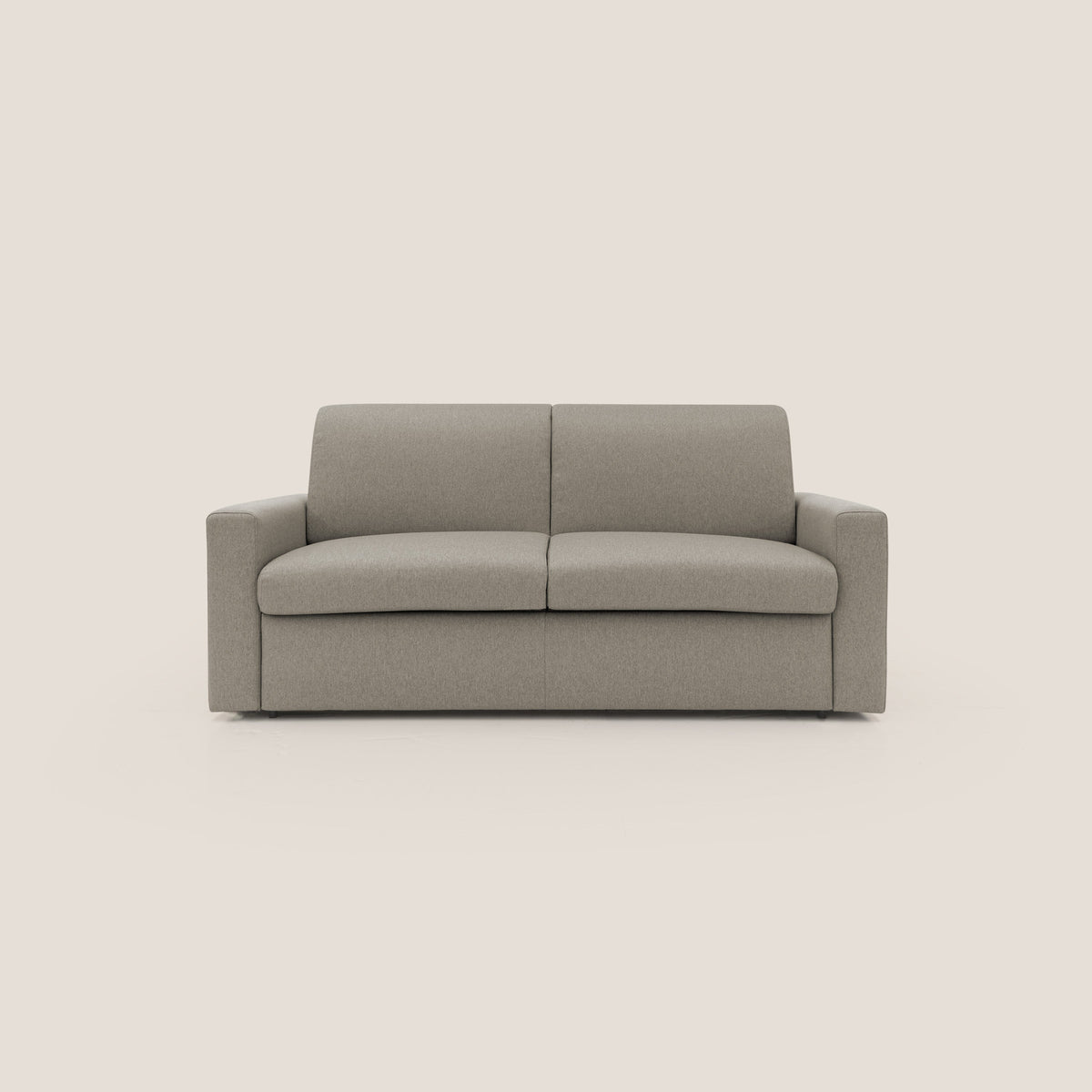 Kansas Divano letto matrimoniale alto 20 cm in tessuto impermeabile misto cotone T13 tortora - divitt.sbs