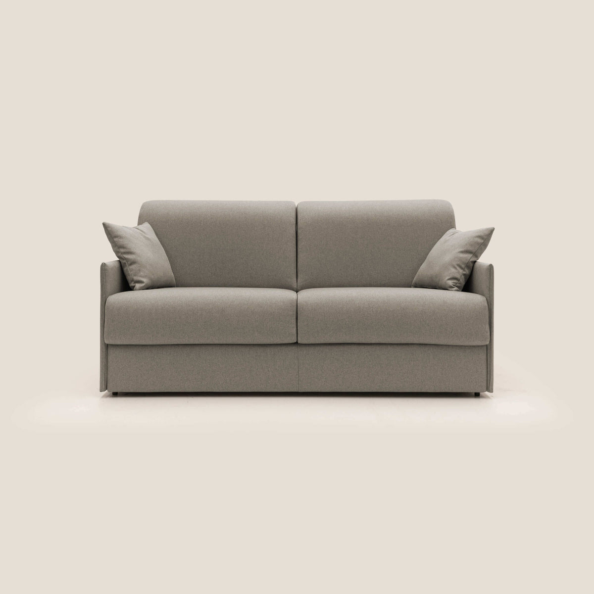 Evans Divano letto matrimoniale in tessuto impermeabile T13 tortora - divitt.sbs