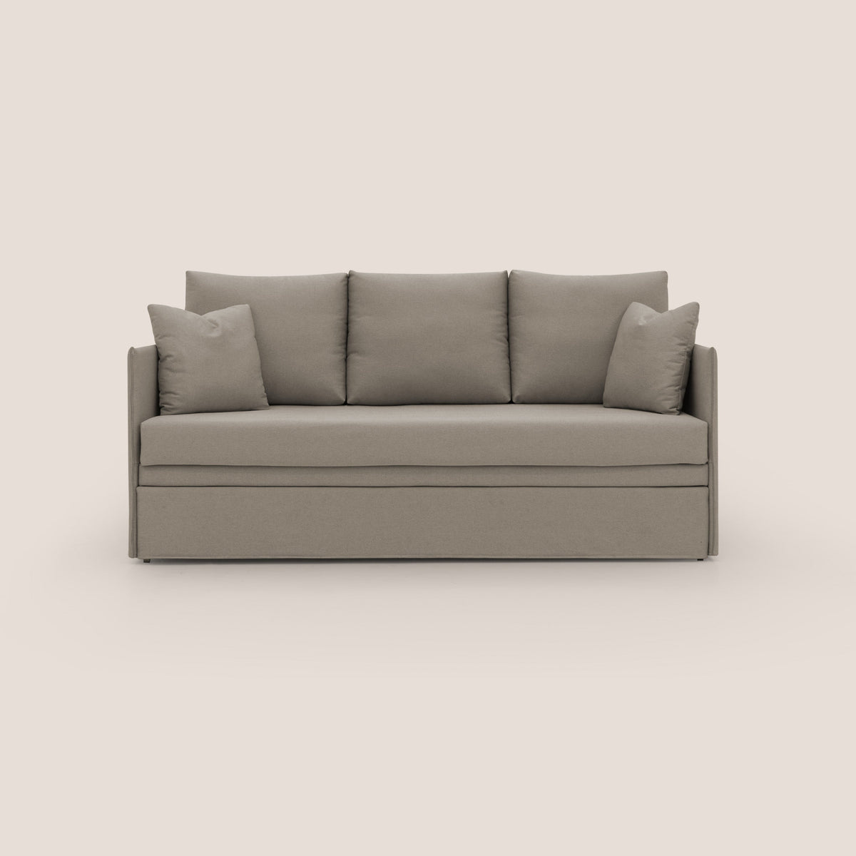 Brera Divano duplex con doppio letto in tessuto simil cotone impermeabile T13 tortora - divitt.sbs