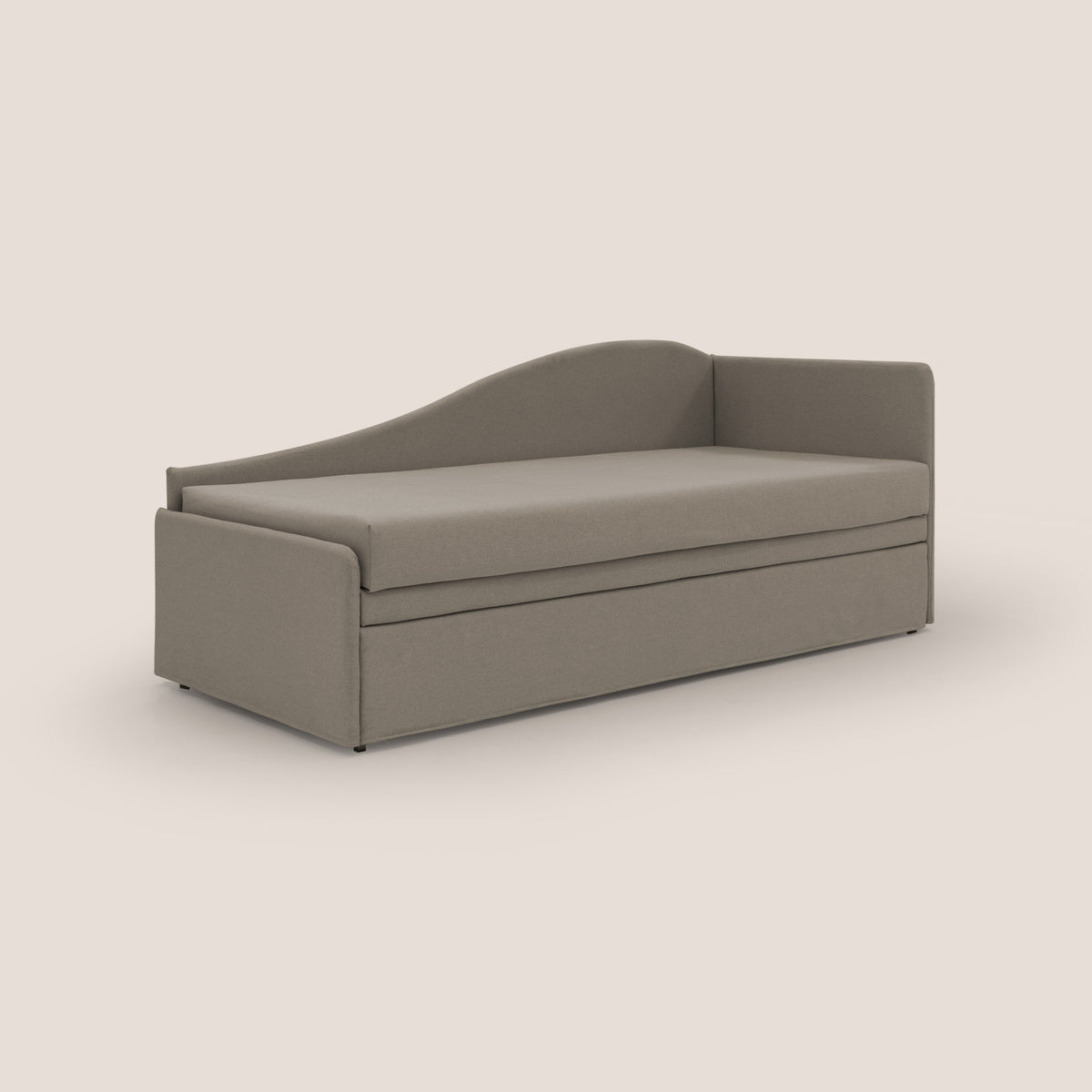 Nolo Divano duplex con doppio letto in tessuto simil cotone impermeabile T13 tortora - divitt.sbs