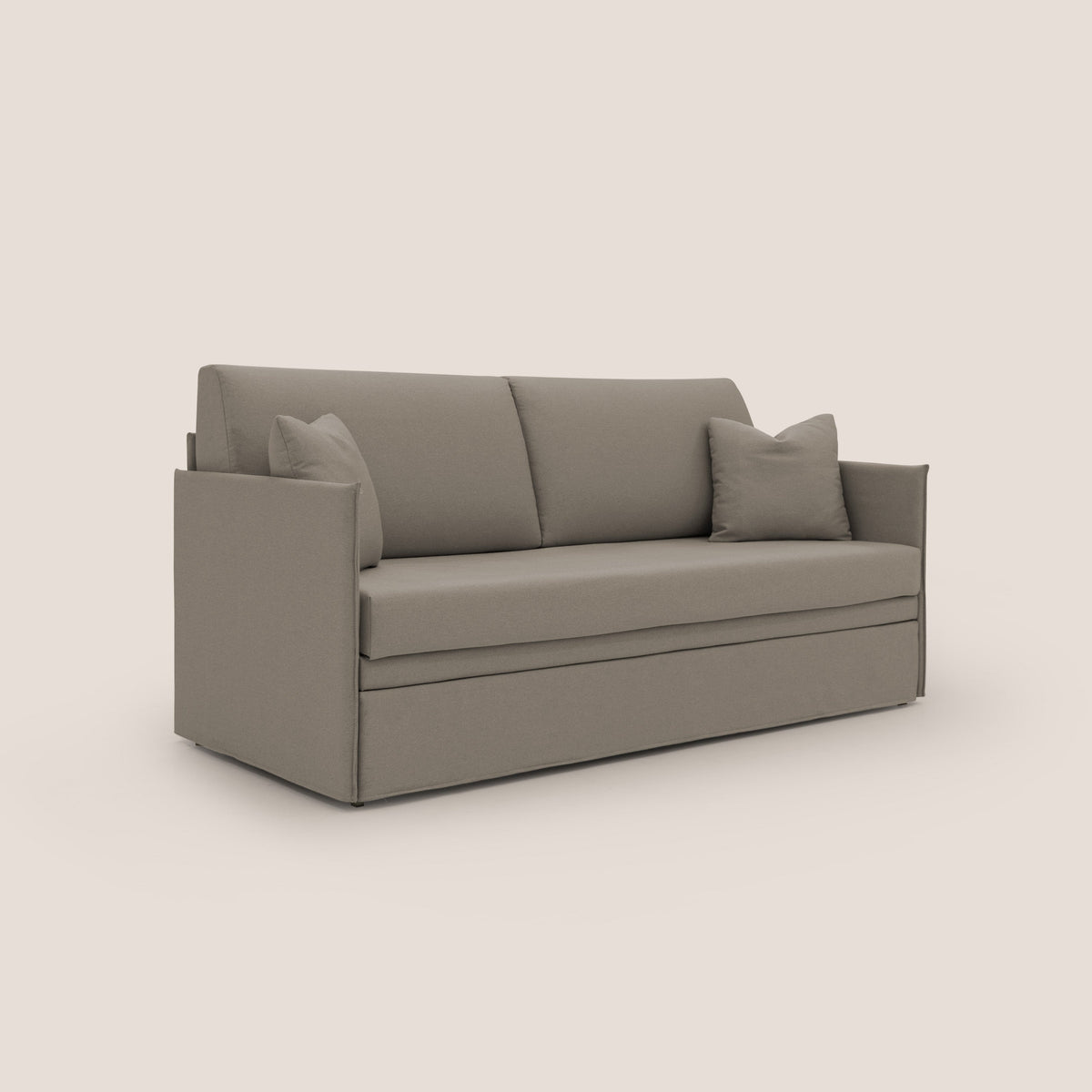 Tortona Divano duplex con doppio letto in tessuto simil cotone impermeabile T13 tortora - divitt.sbs
