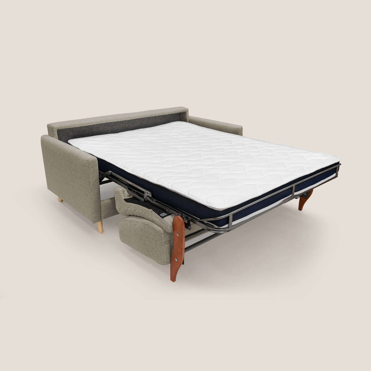 Edgar divano letto matrimoniale in tessuto felis impermeabile T03 marrone - divitt.sbs