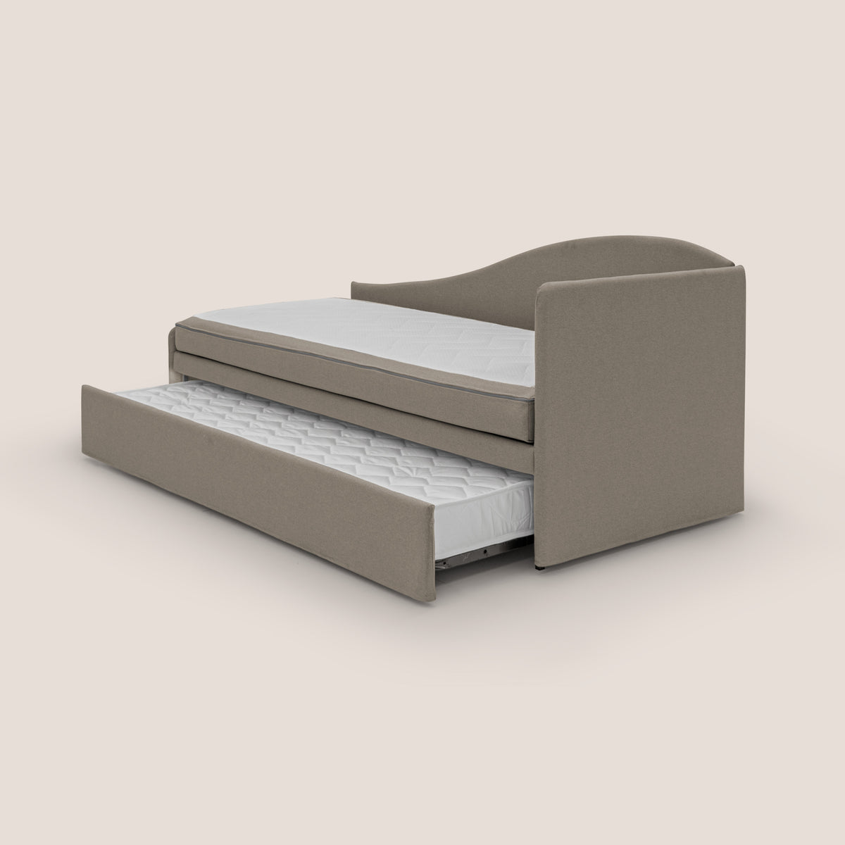Nolo Divano duplex con doppio letto in tessuto simil cotone impermeabile T13 tortora - divitt.sbs