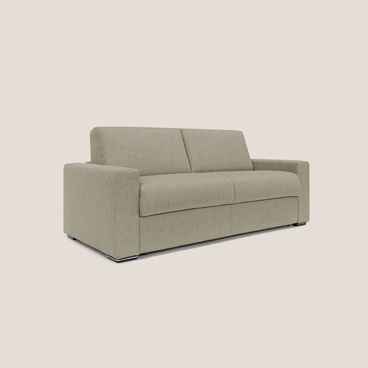 Nixon Divano letto matrimoniale con materasso 20 cm in tessuto impermeabile T03 marrone - divitt.sbs