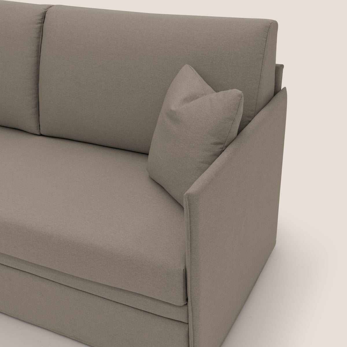 Tortona Divano duplex con doppio letto in tessuto simil cotone impermeabile T13 tortora - divitt.sbs