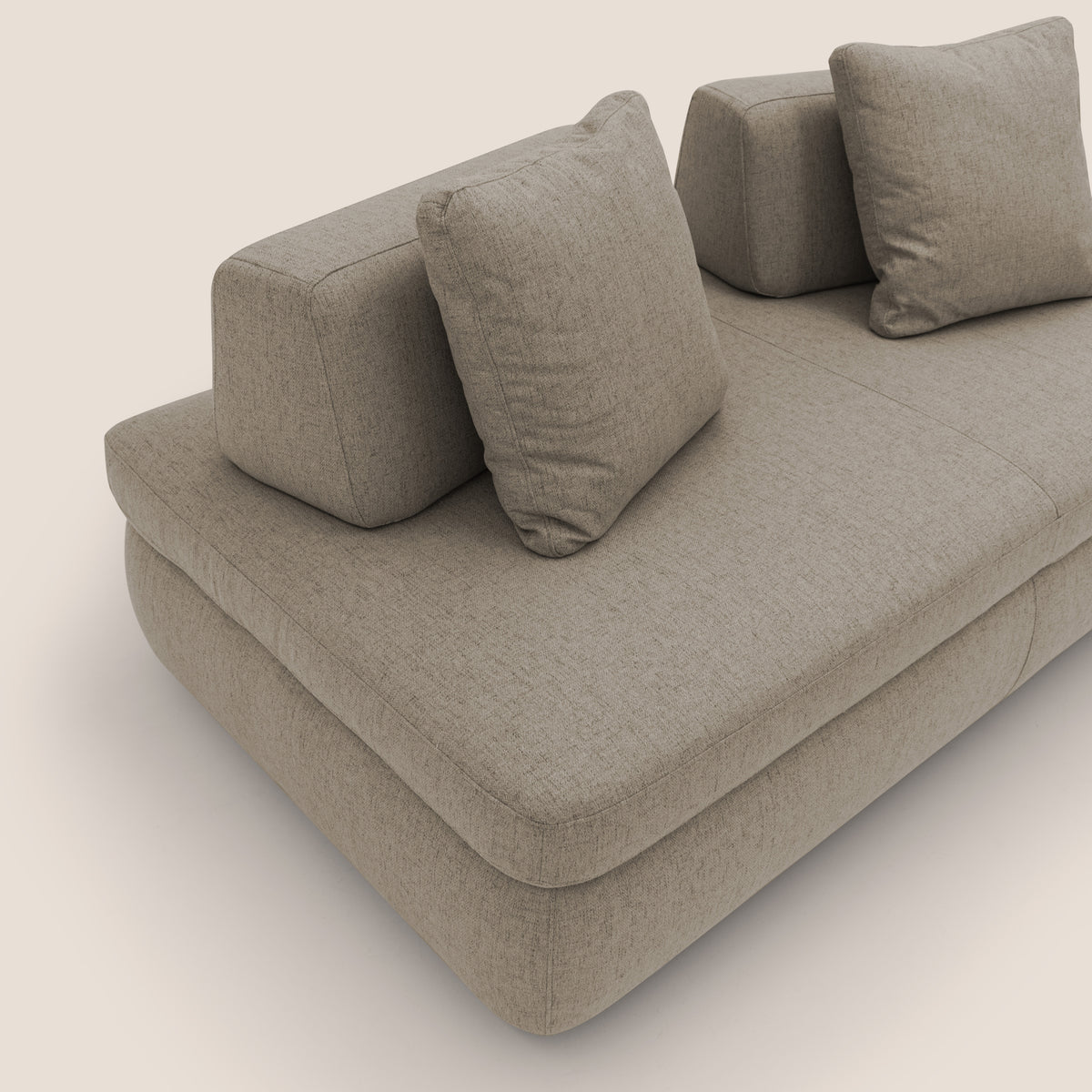 Gransasso Divano letto matrimoniale dal DESIGN innovativo in tessuto impermeabile T03 marrone - divitt.sbs