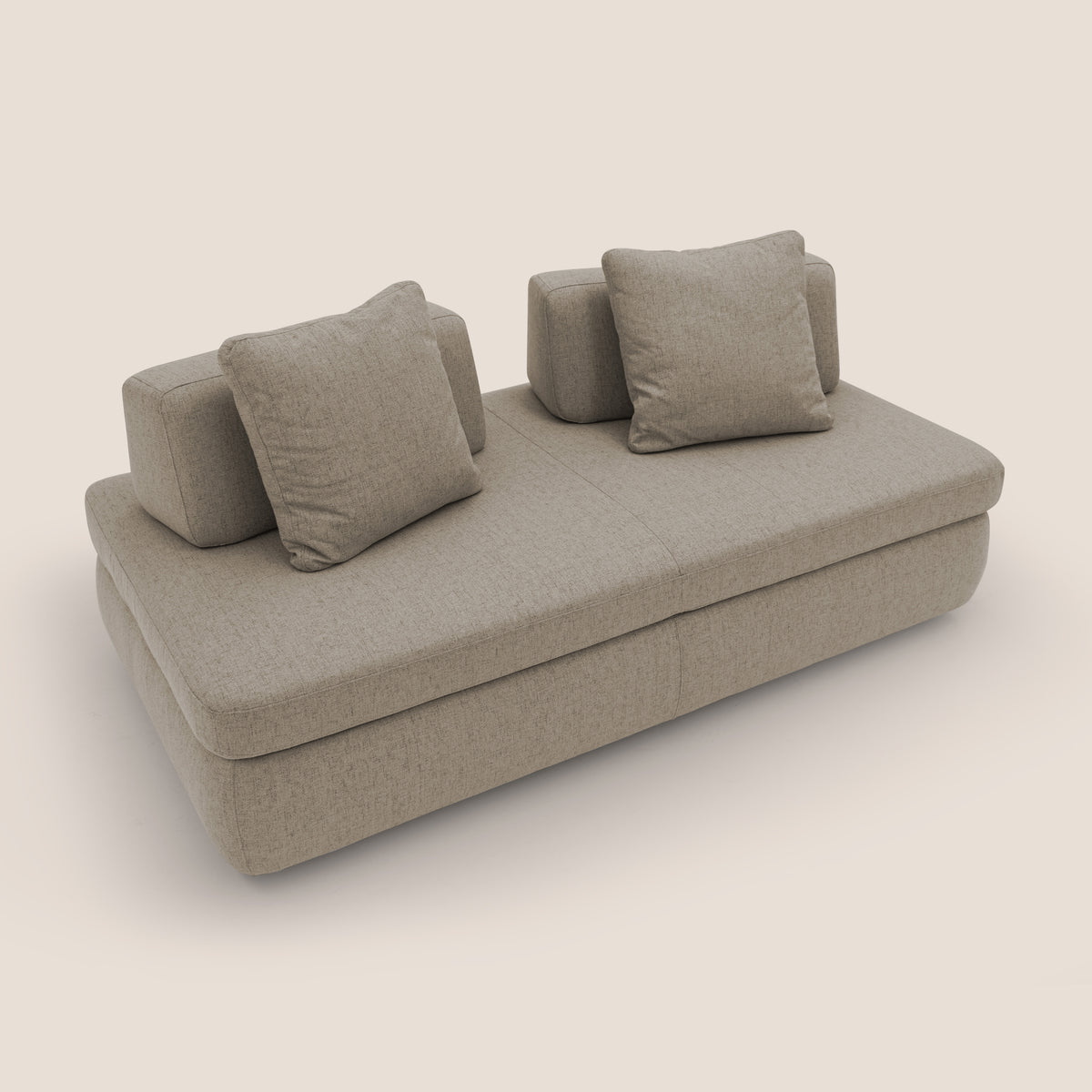 Gransasso Divano letto matrimoniale dal DESIGN innovativo in tessuto impermeabile T03 marrone - divitt.sbs