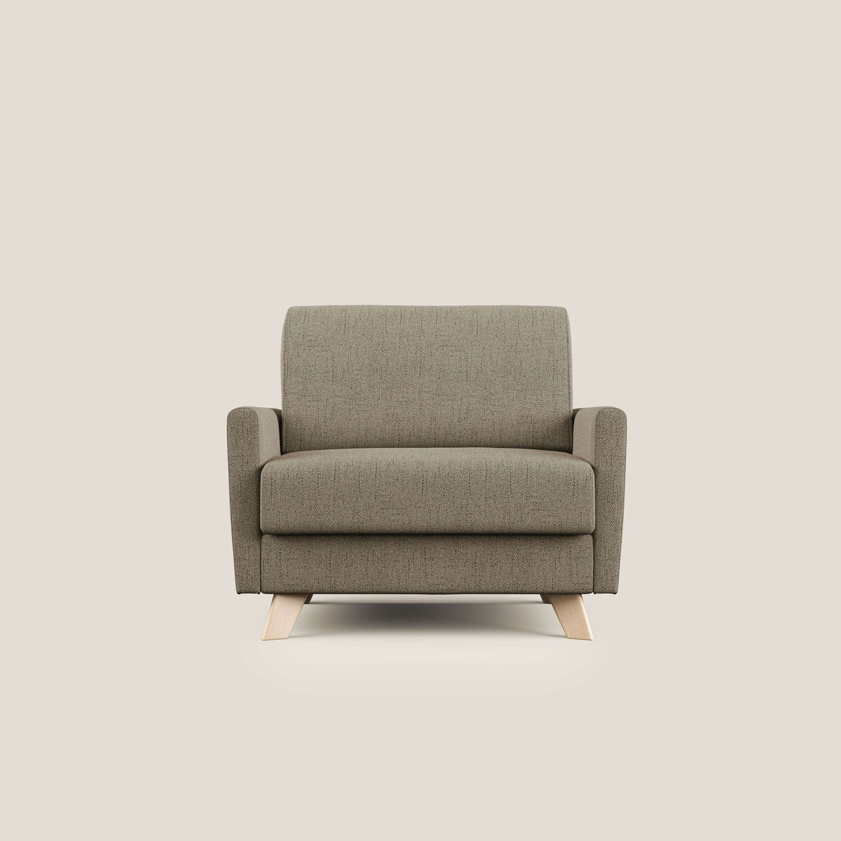 Edgar poltrona letto in tessuto felis impermeabile T03 marrone - divitt.sbs