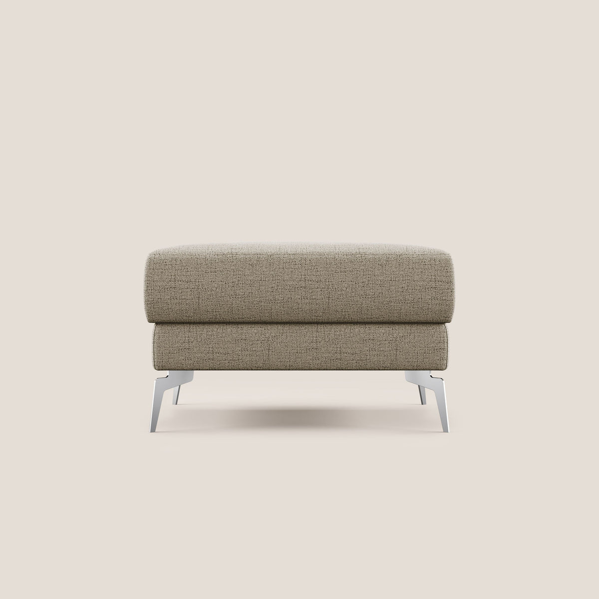 Star Pouf con piedini alti in tessuto impermeabile fiammato T03 marrone - divitt.sbs