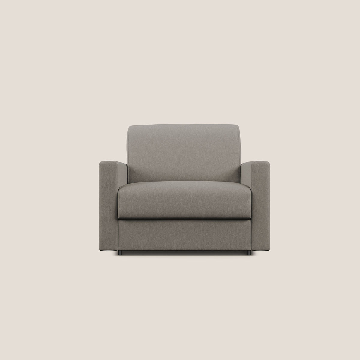 Chris poltrona letto in tessuto impermeabile T13 tortora - divitt.sbs