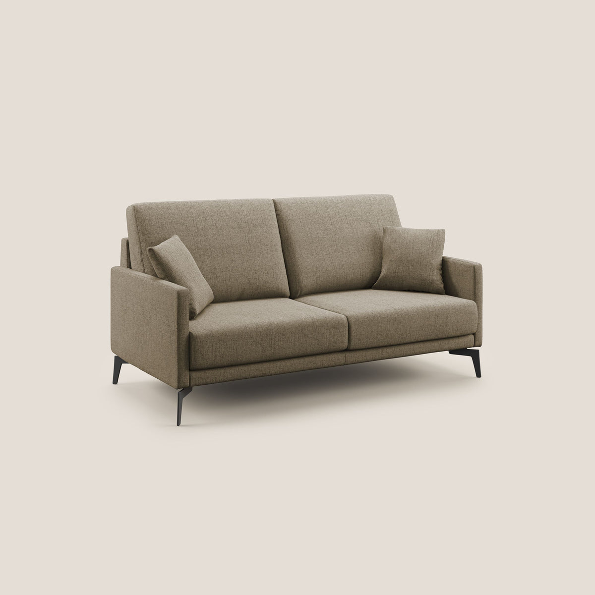 Saturno divano moderno in tessuto morbido impermeabile T03 marrone - divitt.sbs