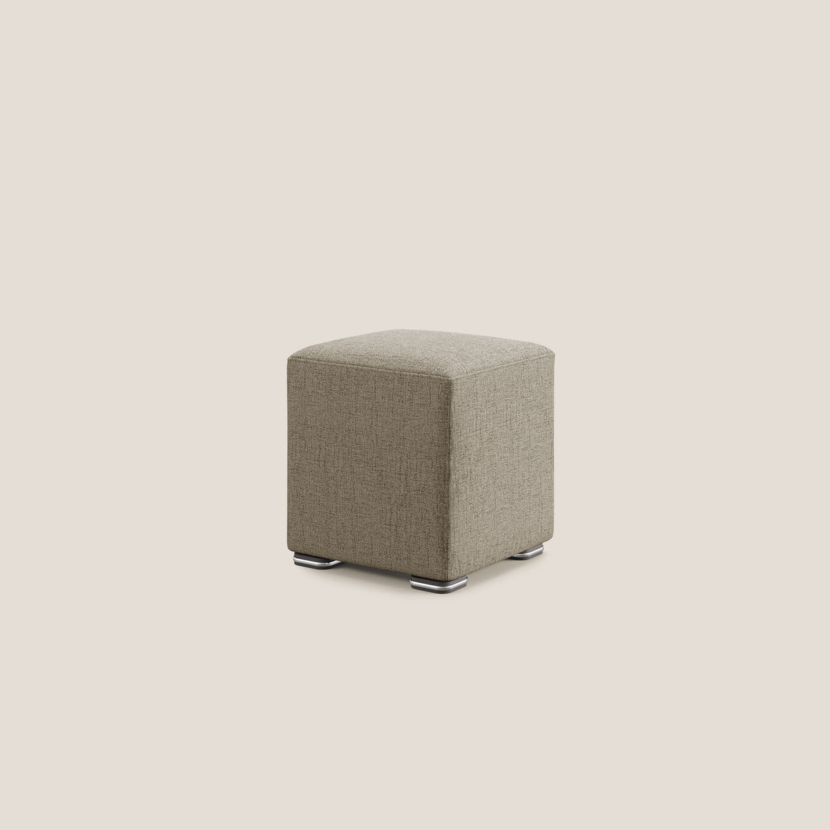 Cube pouf in tessuto morbido impermeabile T03 marrone - divitt.sbs