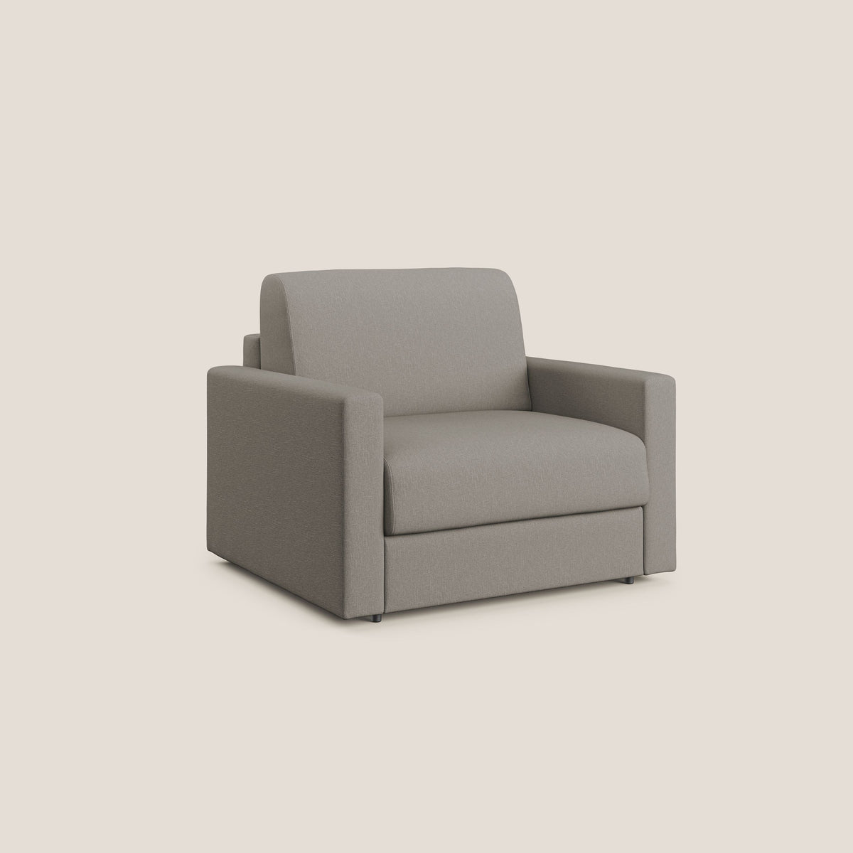 Chris poltrona letto in tessuto impermeabile T13 tortora - divitt.sbs