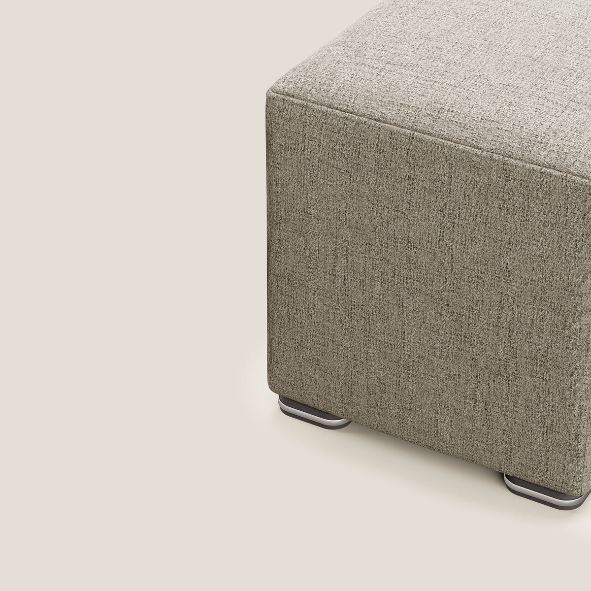 Cube pouf in tessuto morbido impermeabile T03 marrone - divitt.sbs