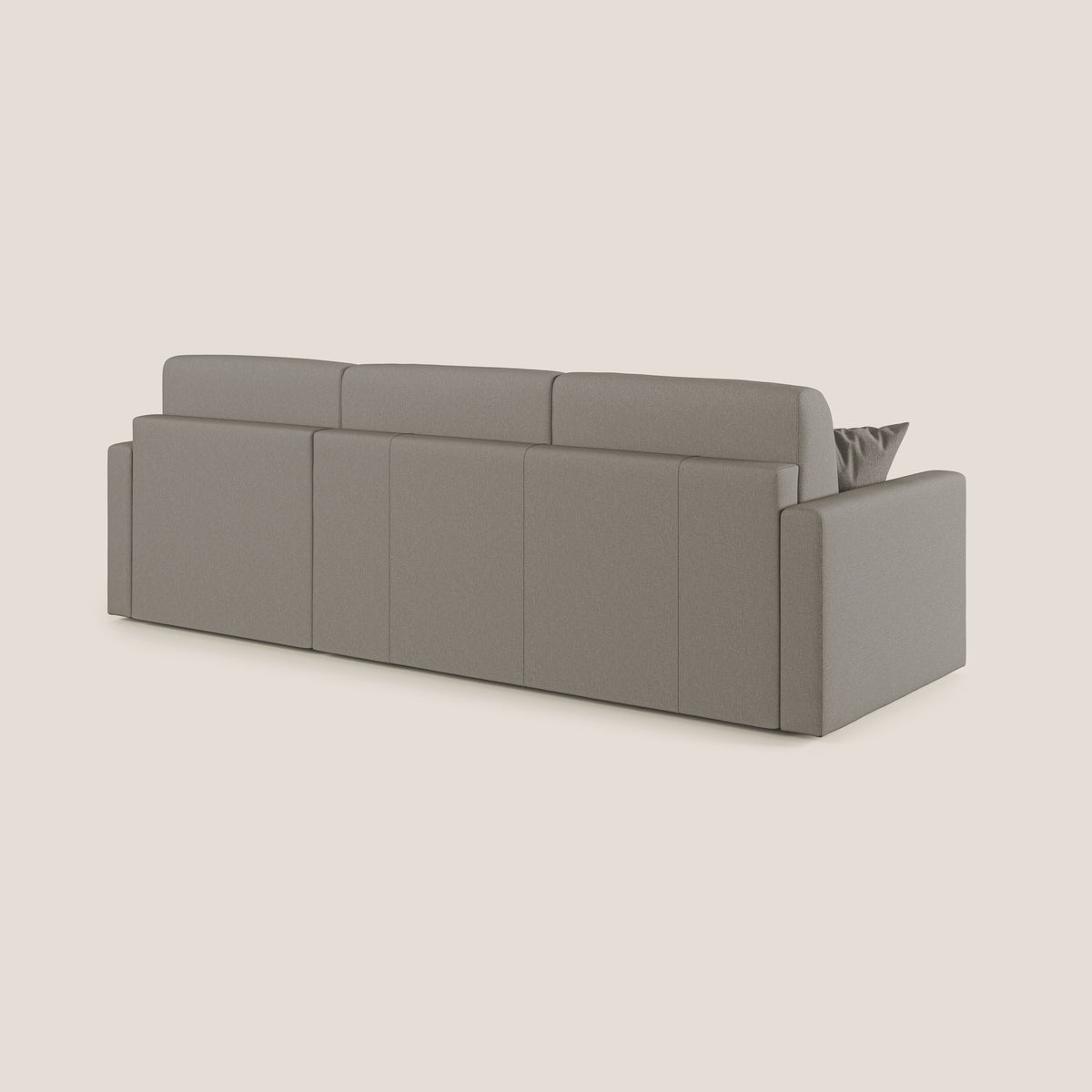 Chris Divano letto angolare 5 posti in tessuto impermeabile T13 tortora - divitt.sbs