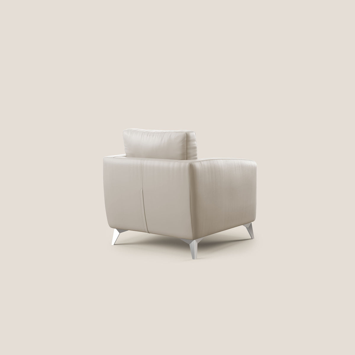 Orione Poltroncina in ecopelle moderna e impermeabile T04 beige - divitt.sbs