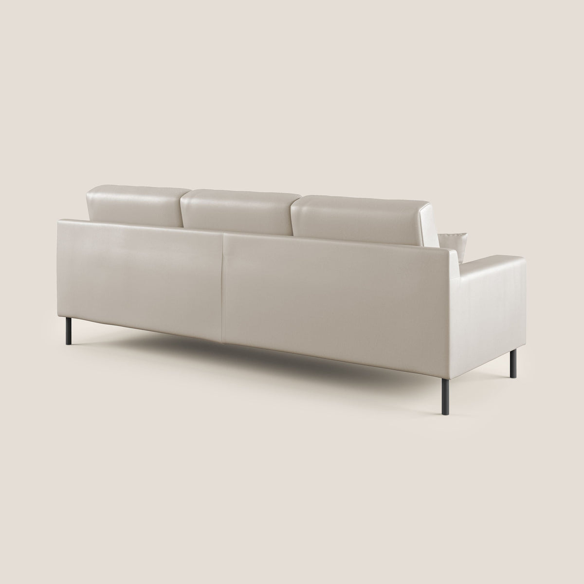 Uranio divano angolare moderno REVERSIBILE in Ecopelle impermeabile T04 beige - divitt.sbs